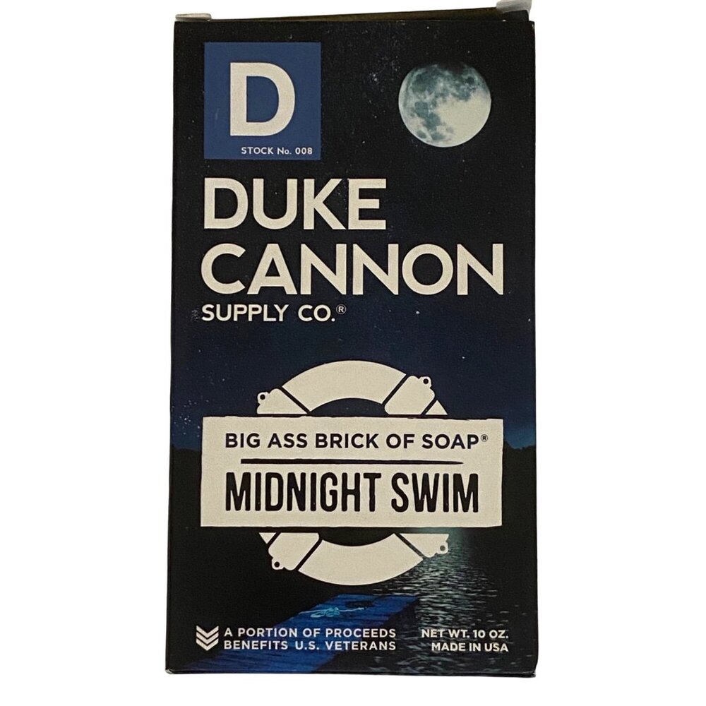 Duke Cannon Supply Co Big Brick of Soap Midnight Swim 10 oz Mens Soap Bar